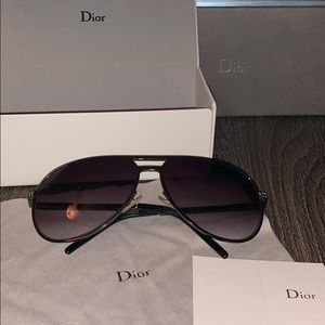 Dior Gunmetal Aviators